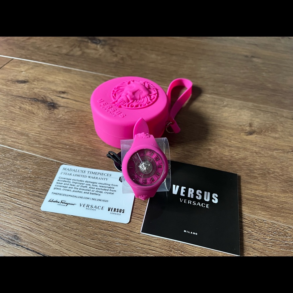 VERSACE Versus-AUTHENTIC NWT Women’s Pink Silicon Watch